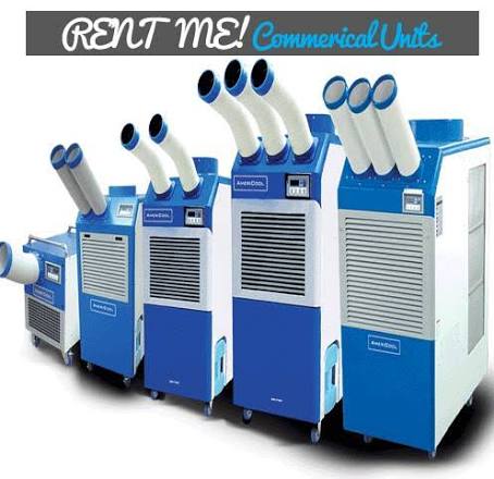 Commercial portable spot cooler rental units